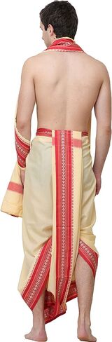 مجموعة Dhoti وVeshti مع حدود المعبد - فيسكوز in Kuwait