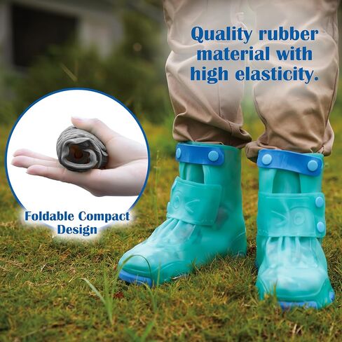 Rain Shoe Covers | Waterproof Shoe Covers for Kids Boys Girls | Reusable Galoshes Overshoes in Kuwait