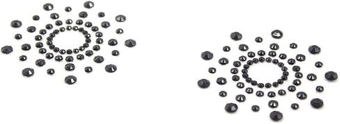 ملابس داخلية نسائية قابلة لإعادة الاستخدام من OULII، غطاء حلمة لاصق بتلات الثدي، ملصقات حمالة صدر سوداء in Kuwait