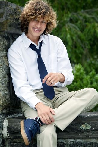 French Toast Boys' Young Mens Long Sleeve Oxford Shirt in Saudi Arabia