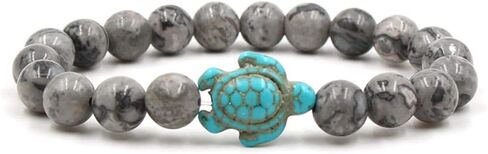 Caiyao 8mm Turquoise Sea Turtles Beads Bracelet Elastic Stretch Bracelet for Women Men in Saudi Arabia