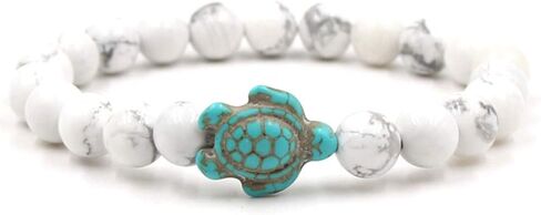 Caiyao 8mm Turquoise Sea Turtles Beads Bracelet Elastic Stretch Bracelet for Women Men in Saudi Arabia