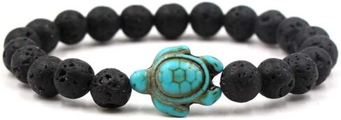 Caiyao 8mm Turquoise Sea Turtles Beads Bracelet Elastic Stretch Bracelet for Women Men in Saudi Arabia