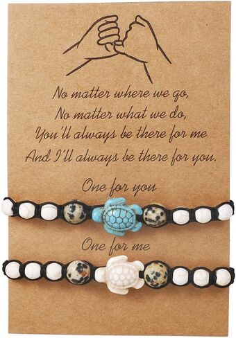 Caiyao 8mm Turquoise Sea Turtles Beads Bracelet Elastic Stretch Bracelet for Women Men in Saudi Arabia