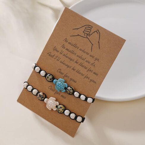 Caiyao 8mm Turquoise Sea Turtles Beads Bracelet Elastic Stretch Bracelet for Women Men in Saudi Arabia