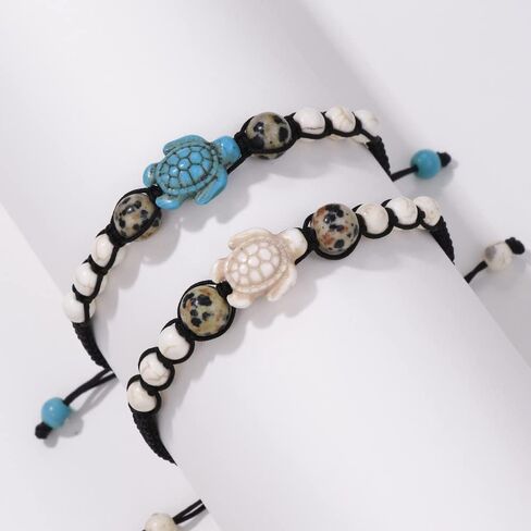 Caiyao 8mm Turquoise Sea Turtles Beads Bracelet Elastic Stretch Bracelet for Women Men in Saudi Arabia