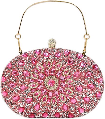 CORIOS Rhinestone Evening Bag for Women Sparkly Sequin Purse Bridal Wedding Handbag in Saudi Arabia