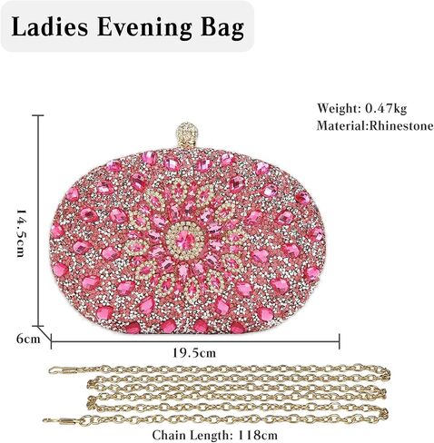 CORIOS Rhinestone Evening Bag for Women Sparkly Sequin Purse Bridal Wedding Handbag in Saudi Arabia