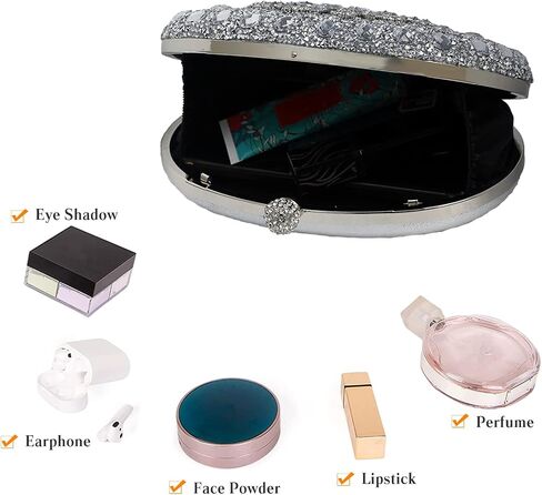 CORIOS Rhinestone Evening Bag for Women Sparkly Sequin Purse Bridal Wedding Handbag in Saudi Arabia