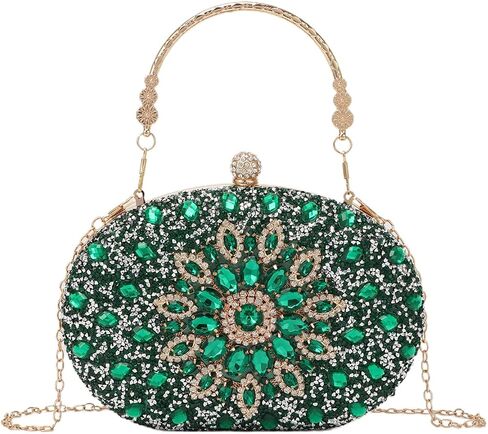 Lanpet Women Crystal Clutch Purse Rhinestone Evening Handbags for Wedding Party in Kuwait