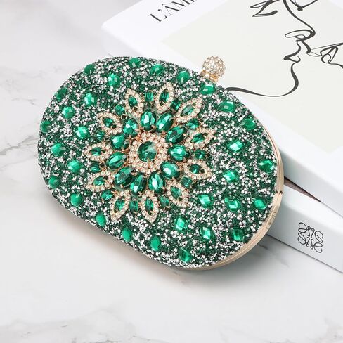 Lanpet Women Crystal Clutch Purse Rhinestone Evening Handbags for Wedding Party in Kuwait