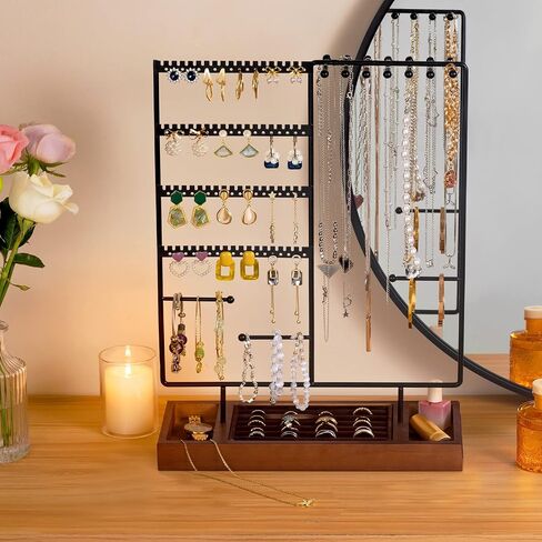 ProCase Jewelry Organizer Stand Necklace Holder Bundle with 3 Tier Necklace Organizer Jewelry Tree in Saudi Arabia