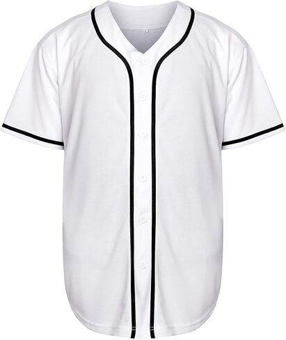 ميسوسبيرو تي شيرت بيسبول جيرسي فارغ للرجال بأكمام قصيرة وأزرار سفلية in Kuwait