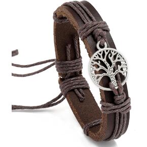 Dmaiy Cross Leather Bracelets Tree of Life Bracelet Black Basketball Bracelets Jewelry for Men Teenage and Boys in Kuwait
