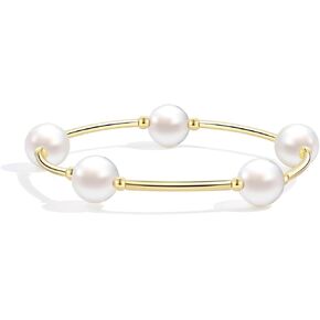Elegance 11 designs 10mm Crystal White Pearl Blessing Bracelet in Saudi Arabia