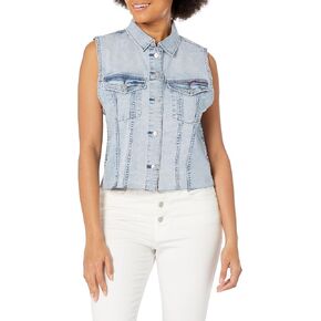 Tommy Hilfiger Womens Everyday Trucker Denim Jean Vest in Saudi Arabia