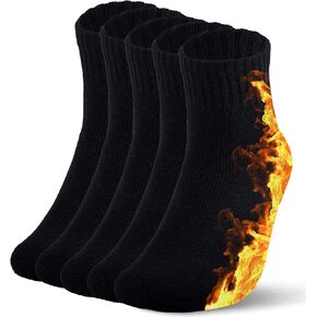 KANAV 5 Pairs Wool Socks for Women Thick Boot Socks Comfy Slouch Crew Socks Cozy Athletic Socks Warm Winter Thermal Socks