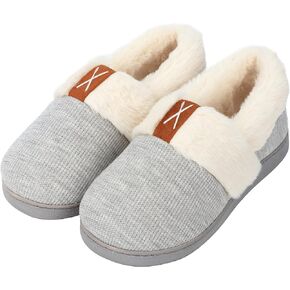 شباشب نسائية من Aopuro، شباشب شتوية منزلية مريحة مع بطانة من الفرو الصناعي، إسفنج ذو ذاكرة، نعل مطاطي مضاد للانزلاق، أحذية منفوشة للاستخدام الداخلي والخارجي in Kuwait