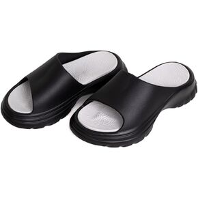 شباشب Jakcuz مزدوجة الألوان متباينة للنساء والرجال، صنادل مريحة مفتوحة عند الأصابع سريعة الجفاف في المنزل in Kuwait