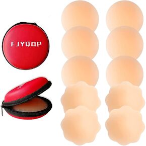 أغطية حلمات نونيبوم فطائر السيليكون للنساء - 5 أزواج، أغطية بدون حلمات قابلة لإعادة الاستخدام وبتلات ثدي لاصقة غير مرئية in Kuwait