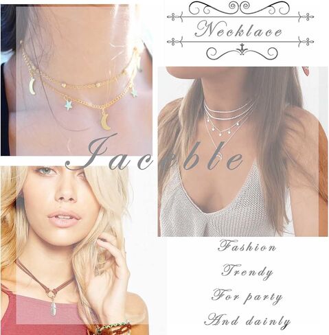 Iaceble Layered Crystal Lariat Necklace Silver Long Y Necklace Chain Cz Station Choker Necklace Boho Rhinestone Y Drop Necklace Chain Jewelry for Women and Girls in Saudi Arabia