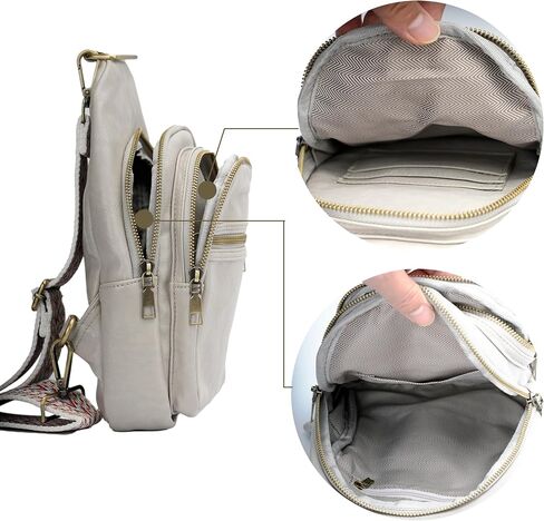 حقيبة حبال توباسيون للنساء، حقائب كروس للنساء، حقيبة خصر بحزام قابل للتعديل (أسود) in Kuwait