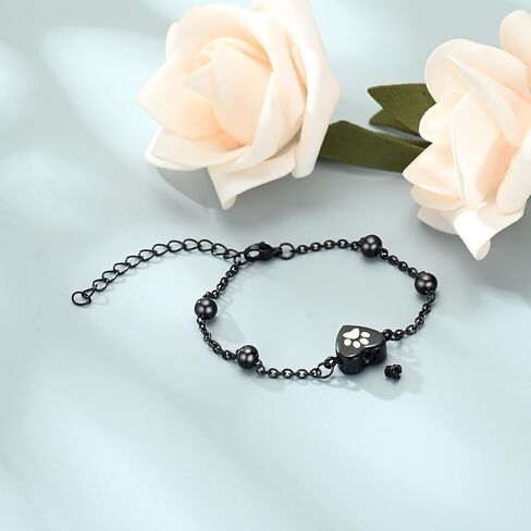 Imrsanl Heart Urn Bracelet for Ashes for Women Girl Stainless Steel Pet Urn Bracelet Bangle for Ashes Cremation Jewelry Memorial Gifts in Saudi Arabia