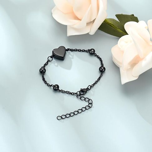Imrsanl Heart Urn Bracelet for Ashes for Women Girl Stainless Steel Pet Urn Bracelet Bangle for Ashes Cremation Jewelry Memorial Gifts in Saudi Arabia