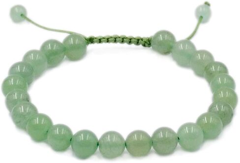 AD Beads Unisex 8mm Gemstone Bracelets Healing Macrame Adjustable 7-9 Inches || wear this healing natural gemstone bracelet help to erase your pain and fear || recover your energy||| in Kuwait