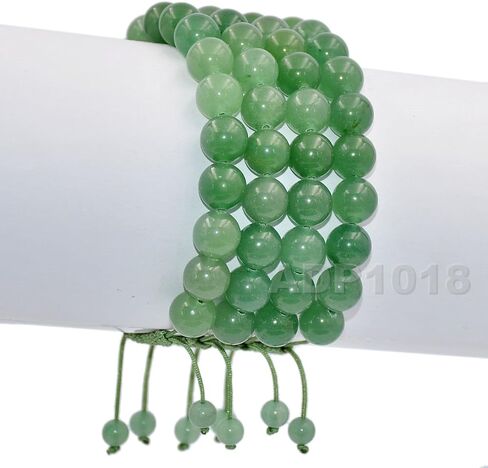 AD Beads Unisex 8mm Gemstone Bracelets Healing Macrame Adjustable 7-9 Inches || wear this healing natural gemstone bracelet help to erase your pain and fear || recover your energy||| in Kuwait