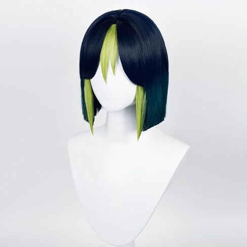 XiongXiongLe Cosplay Mika Schmidt شعر مستعار للرجال زي قصير أشقر عالي الحرارة من الحرير لاستبدال الشعر المستعار + قبعة للأولاد لعبة Genshin Impact Party Cos Festival عيد الميلاد والهالوين (Mika Schmidt) in Kuwait