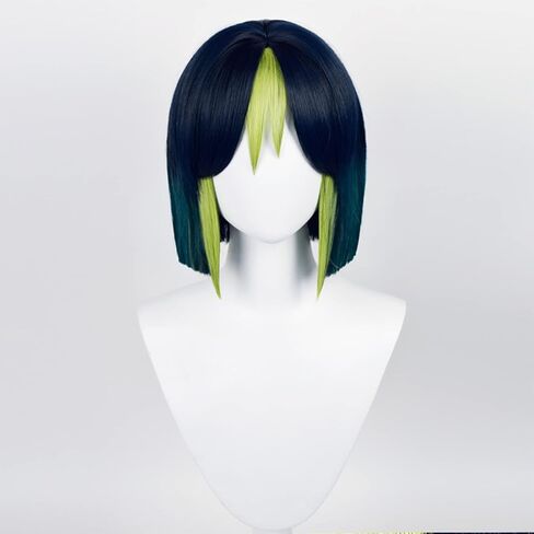 XiongXiongLe Cosplay Mika Schmidt شعر مستعار للرجال زي قصير أشقر عالي الحرارة من الحرير لاستبدال الشعر المستعار + قبعة للأولاد لعبة Genshin Impact Party Cos Festival عيد الميلاد والهالوين (Mika Schmidt) in Kuwait