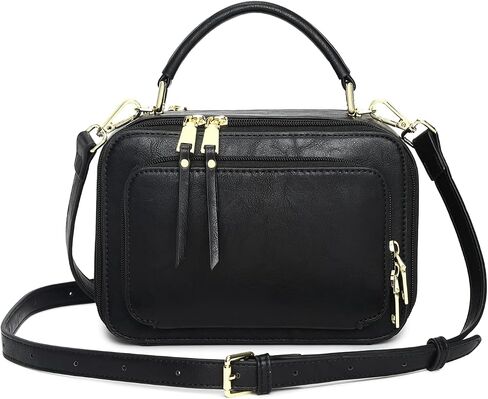 Crossbody Bags for Women, Trendy Design Satchels Shoulder Bag Handbags Tote Bag Double Zip Top-Handle Bags Purse in Saudi Arabia