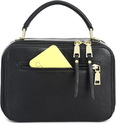 Crossbody Bags for Women, Trendy Design Satchels Shoulder Bag Handbags Tote Bag Double Zip Top-Handle Bags Purse in Saudi Arabia