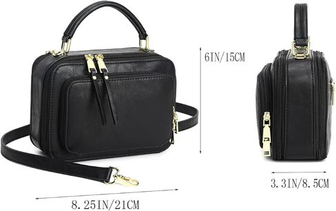 Crossbody Bags for Women, Trendy Design Satchels Shoulder Bag Handbags Tote Bag Double Zip Top-Handle Bags Purse in Saudi Arabia