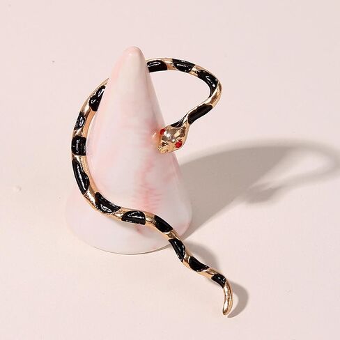 Zeshimb Gold Snake Ear Cuff Snake Wrap Ear Clip Earring Crystal Snake Climber Crawler Earrings Punk Right Ear Cuff Non-Piercing Serpent Wrap Earrings Jewelry for Women Girls in Saudi Arabia
