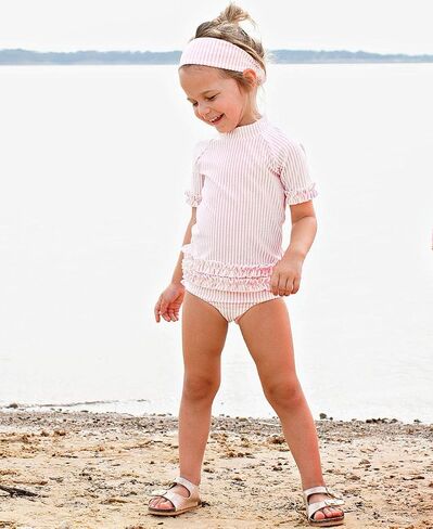 RuffleButts® Baby/Toddler Girls Swimwear Stretch Headband w/UPF 50+ Sun Protection in Saudi Arabia