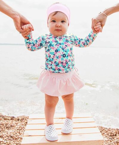 RuffleButts® Baby/Toddler Girls Swimwear Stretch Headband w/UPF 50+ Sun Protection in Saudi Arabia