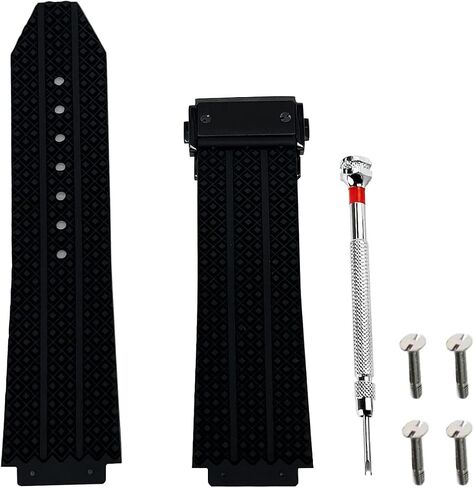 Mitekiic 24mm Rubber Watch Band Replacement Strap Waterproof with Tool for Hublot Big Bang in Kuwait