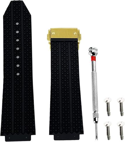 Mitekiic 24mm Rubber Watch Band Replacement Strap Waterproof with Tool for Hublot Big Bang in Kuwait