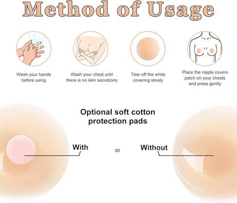 أغطية حلمات نونيبوم فطائر السيليكون للنساء - 5 أزواج، أغطية بدون حلمات قابلة لإعادة الاستخدام وبتلات ثدي لاصقة غير مرئية in Kuwait