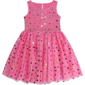 DaniChins Girls Sleeveless Tutu Dress Layered Tulle Sparkle Dress for Girls in Kuwait