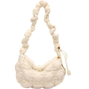Quilted Shoulder Bag Puffer Handbag Crossbody Purse Padded Cloud Hobo Bag with Adjustable Strap