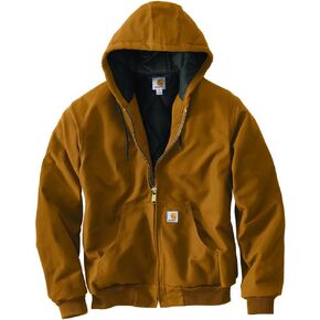 Carhartt Men's Big & Tall J140 Loose Fit Firm Duck Insulated Flannel-Lined Active Jac