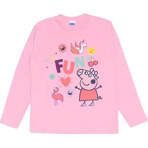 تي شيرت بيبا بيج المرح للفتيات بأكمام طويلة | بضاعة رسمية | للأعمار من 1 إلى 6، ملابس للأطفال، من مقاسات الأطفال الصغار، فكرة هدية عيد ميلاد للابنة in Kuwait
