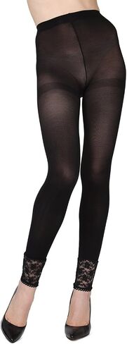 MeMoi Kantava Lace Bottom Semi-Opaque Footless Tights in Saudi Arabia