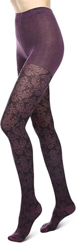 MeMoi Baroque Patterned Cotton Blend Sweater Tights in Saudi Arabia