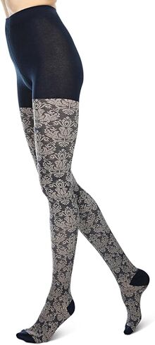MeMoi Baroque Patterned Cotton Blend Sweater Tights in Saudi Arabia