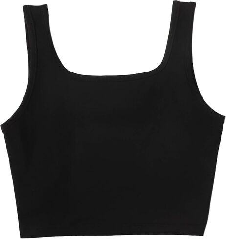 Verdusa Women's Square Neck Sleeveless Rhinestone Butterfly Tank Crop Top in Saudi Arabia