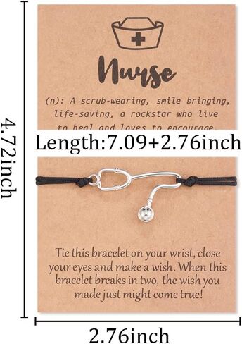 Xiyantiji Nurse Gifts for Women Stethoscope Bracelet for Nurse Practitioner Nursing Student RN Graduation Gifts for Nurses Bracelets Nurse Appreciation Gift in Saudi Arabia